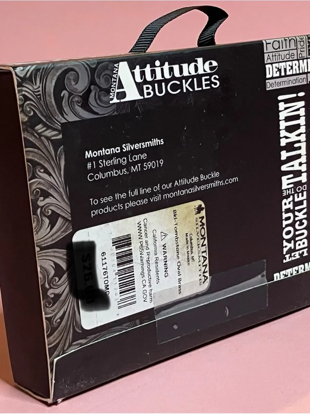 Montana Silversmiths Tombstone Arizona Attitude Belt Buckle